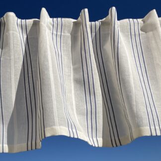 Gardinkappa Alma, blå rand