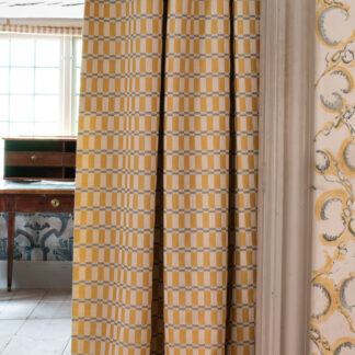 Draperi Tegel, gul/beige